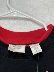 NWT Baxter & Wells Womens L Christmas Embroidered Front and Back Sweatshirt