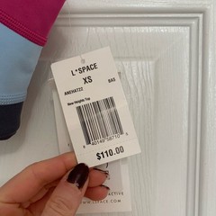 L*Space New Heights Colorblock Cropped Active Top XS NWT