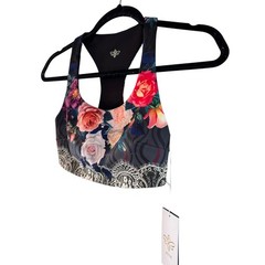 Johnny Was Bee Active Reversible Sports Bra Boho Chic XS NWT Floral