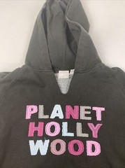 Vintage Planet Hollywood Women’s Hoodie Size Large Embroidered Logo Sweatshirt