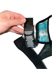 PINK Ultimate XS Tie Dye Sports Bra Blue/White/Black Racerback Wireless Low
