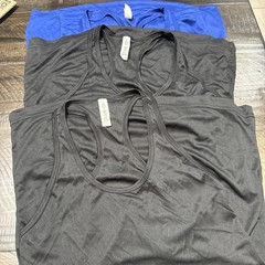 4 Team 365 Racer back Tops Small New Without Tags 2 Black And 2 Royal Blue