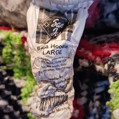 San Jose Womens Baja Hoodie Large Multicolor Crop Wool Acrylic Blend