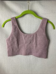 SO Sports Bra Ribbed Women’s XL Pink Nylon Blend Comfy Support