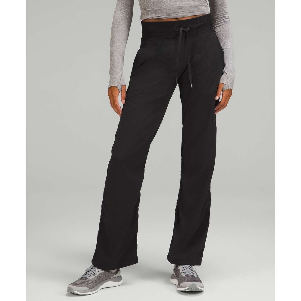 Lululemon Dance Studio Mid-Rise Pant Size 6 Black Athleisure Yoga Minimal Sporty