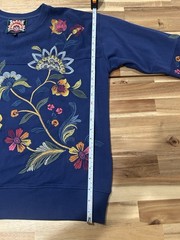 Johnny Was Vanessa Embroidered Sweatshirt Women’s M Cotton Crewneck