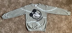 Disney Mickey Mouse Olive Green Long Sleeve Crew Neck Sweatshirt Size Small