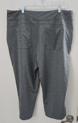 Tek Gear Dry Tek Women’s Gray Capri Pants XXL Plus Drawstring Pockets Stretch