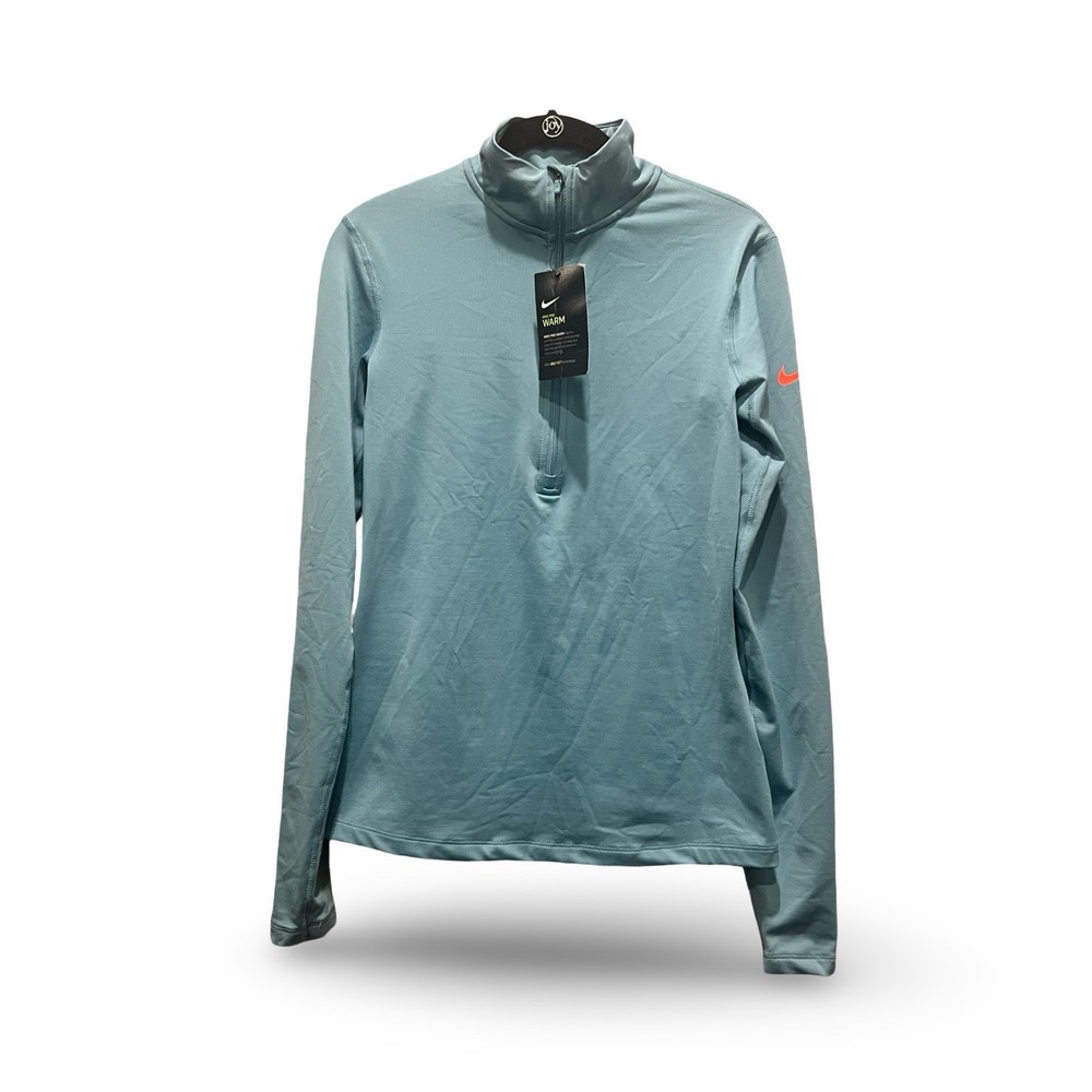 Nike Women’s Medium w/Invisible Thumb Hole – Light Teal w/Neon Orange Swoosh