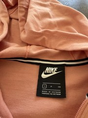 Vtg Nike Full Zip Cropped Hoodie Jacket Orange Women’s Size S
