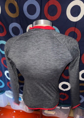 New Balance Women’s NB 1/4 Zip Running Shirt Pullover Thumbholes Size S Gray
