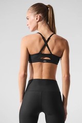 ALO YOGA Airlift Intrigue Bra Black Size Small (4-6) • BEST SELLER • NWT