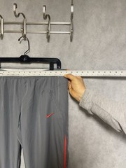 Nike Pants Women L Gray Sweat Track Joggers Lined Ankle Snap Zip Pockets Warm Up