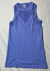 Athleta Oxygen Tank Top Lilac Seamless Laser Cut Yoga Shirt Mesh Small NICE
