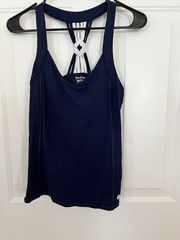 Lilly Pulitzer Luxletic Women’s Navy White V-Neck Stretch Racerback Tank S