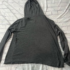 John Galt Brandy Melville Gray Knit Hoodie Women’s One Size Slouchy Pullover Y2K