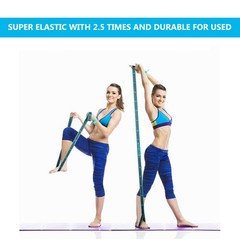 DEHUB Stretch Strap, Elastic Yoga Stretching Multi-Loop for Blue
