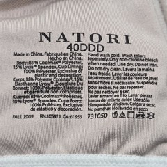 Natori Women Sports Bra 40DD Beige T Shirt Underwired Yogi Contour Convertible