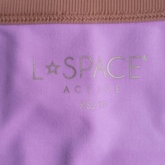 NWT L SPACE Revolutions Ribbed Colorblock Activewear Crop Top XS