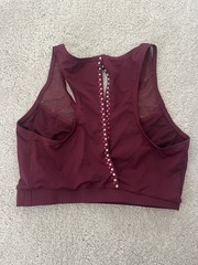 Custom burgundy jazz dance costume top is adult, small bottoms are adult medium