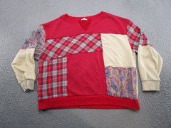 Oli & Hali Oversized Patchwork Sweatshirt Women’s Size M Boho Chic Baggy READ