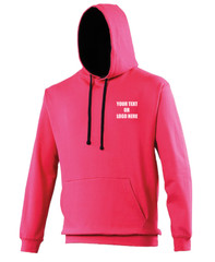 Custom Printed AWDis Varsity Hoodie Your Text Logo Gym Workouts Training Sports