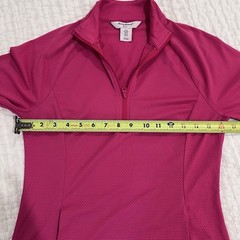 Tommy Bahama Golf Pink Honeycomb Womens S Quarter Zip Pullover UPF 50 Fun Preppy