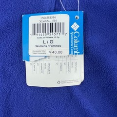 Columbia Womens Large Blue Arctic Air Fleece 1/2 Zip Pullover XL6624-516