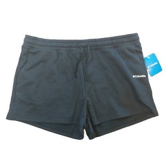 Columbia Trek French Terry Shorts Womens 1X Black AW4631-011 NWT 3 Inch Inseam