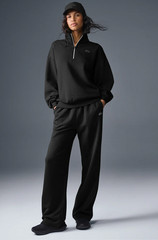 ALO Accolade 1/4 Zip Pullover Unisex French Terry Oversized Sweatshirt