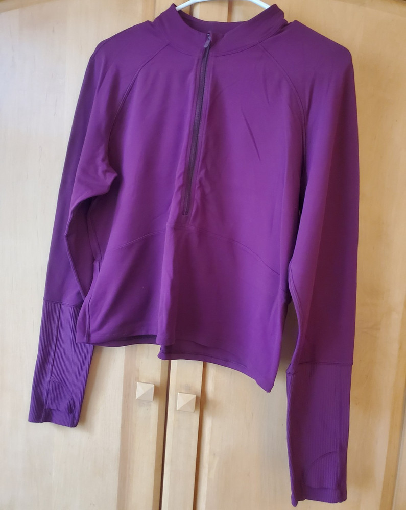 Lululemon Purple 1/2 Zip Mock Neck Stretch Athletic Jacket Women’s 8