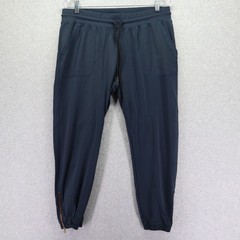Zyia Active Pants Womens Large Activewear Jogger Drawstring Zipper Ankle Blue