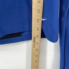 Nike Dri-FIT Running Pullover Women Large Blue Half Zip Thumbholes Built in Tank