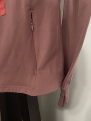 Jockey Satin Stitch Yoga Jacket Full Zip Pockets Women’s M Pink Track Jacket