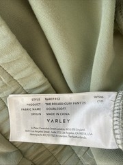 VARLEY The Rolled Cuff Pant 25” Pockets Women’s Size M Green NWOT