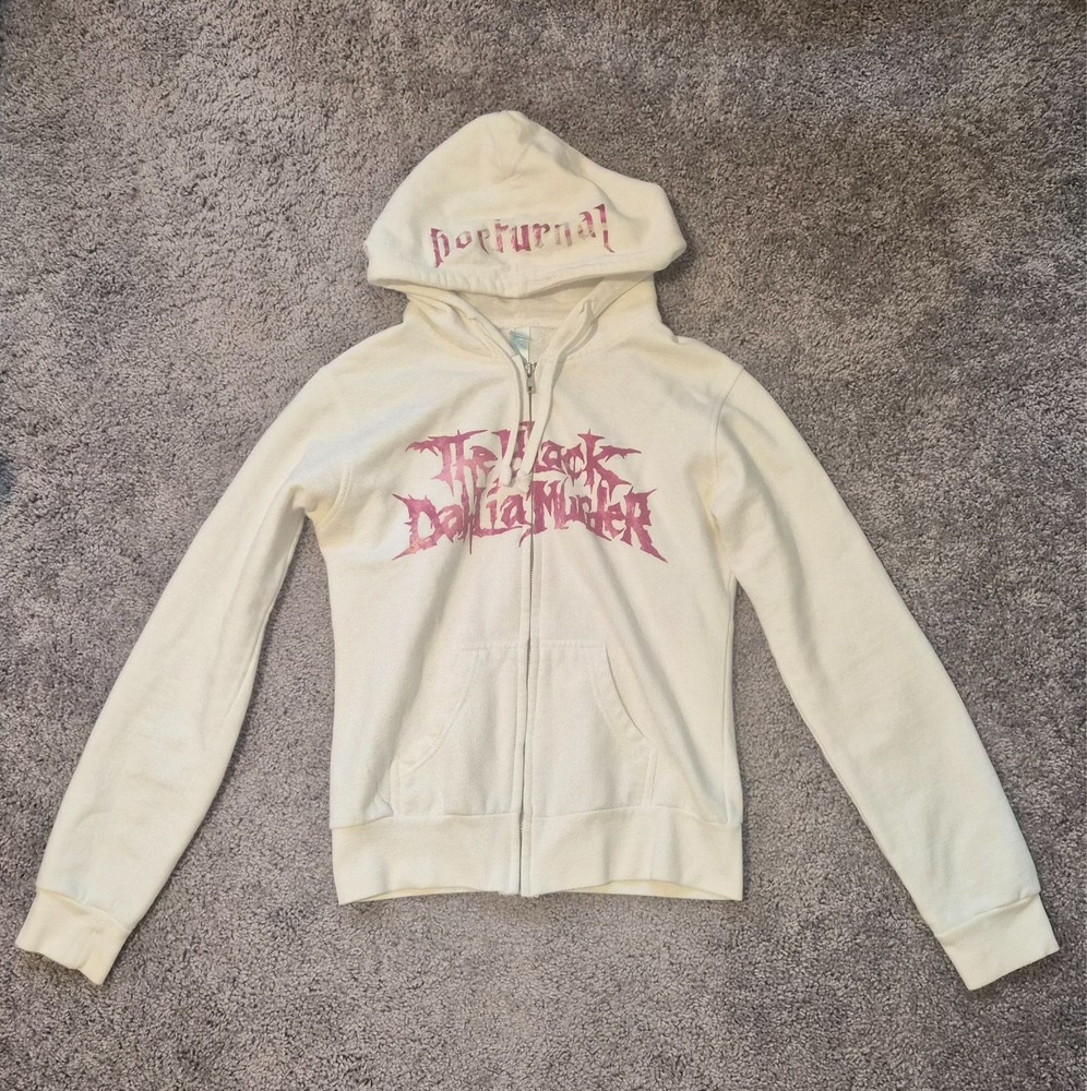 The Black Dahlia Murder Pink/White Nocturnal 2007 Hoodie Zip RARE Vintage Size M