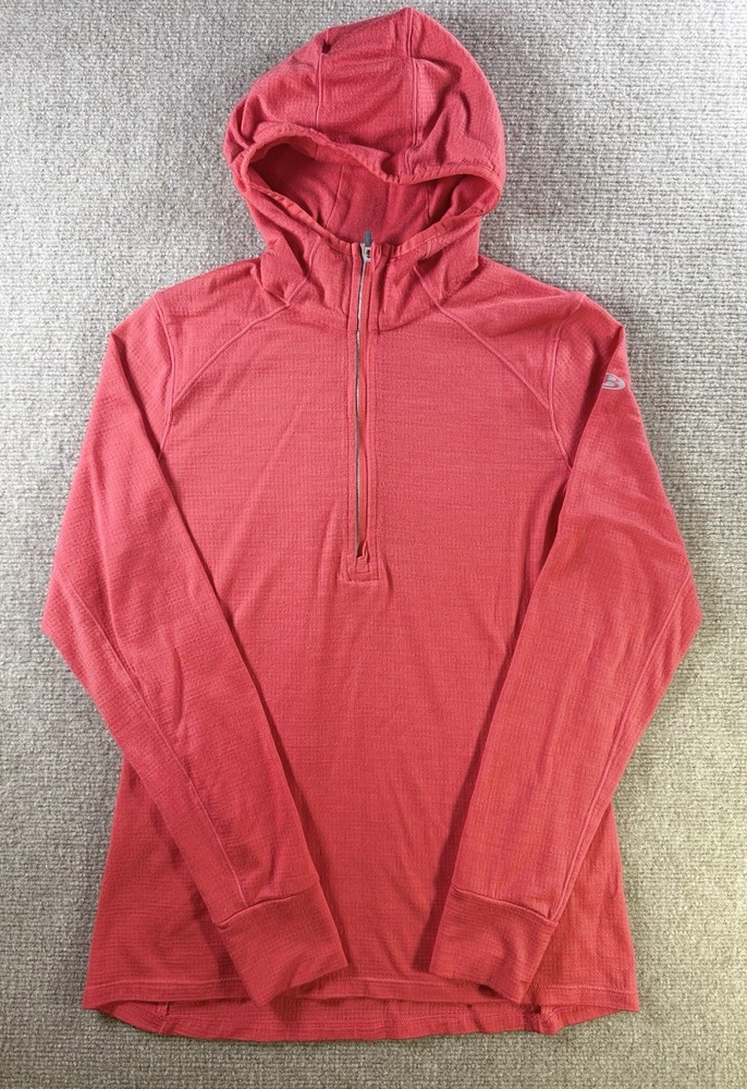 Icebreaker Merino GT 1/2 Zip Vented Baselayer Pullover Women’s Medium Red
