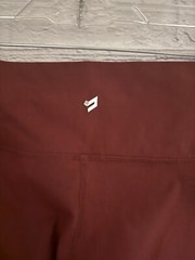 Unbranded Solid Red Crop Activewear Leggings Pockets Women’s M