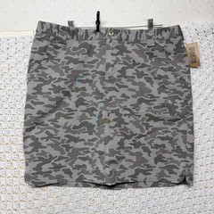 Duluth Trading Skirt Skort Camo Womens Sz 18 Gray Green Camo Stretch Hiking