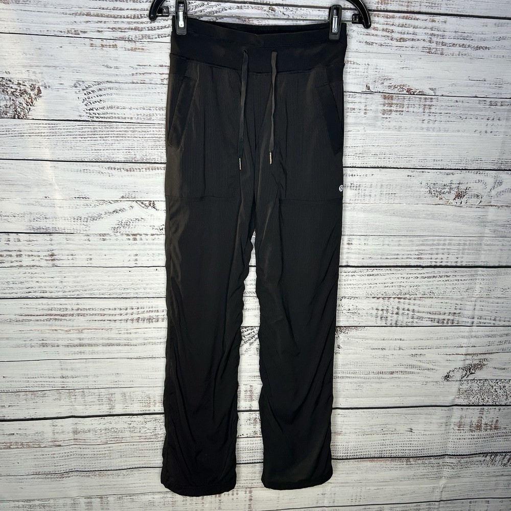 Lululemon Dance Studio Mid-Rise Pants Jogger Pockets Drawstring Women’s Size 4