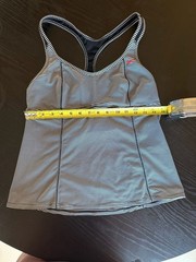 Nike Women’s Striped Racerback Performance Tank Top with Built-in Shelf Bra