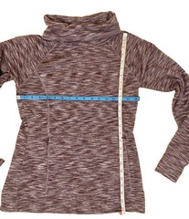 Kyodan Outdoor Womens Cowl Neck Size MEDIUM Purple Space Dye Long Sleeve Hiking