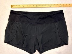 Lululemon Run Times Short 4 way Stretch Black 4″ inseam Running Gym Size 12
