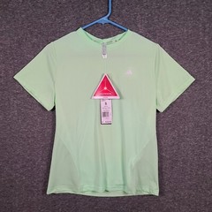 Adidas Aeroready Women’s Short Sleeve Shirt Semi Green Spark Size Small IX9433