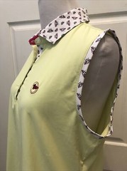 Fairway & Greene Woman’s Golf Shirt Polo Sleeveless SZ LARGE Yellow Bumblebee