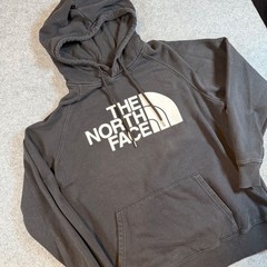 The North Face Womens Circular Design Logo Hoodie Black Raglan Pullover Large
