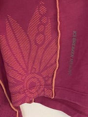 Icebreaker Pink Merino GT Wool 1/4 Zip Pullover Thumbholes Running Workout Small