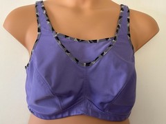 GLAMORISE SPORT Women’s Size 44D Purple Camo Wireless Activewear Sports Bra