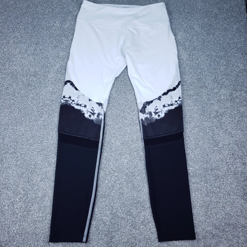 Layer8 Leggings Women Active Black White Gray Quick Dry Size Medium
