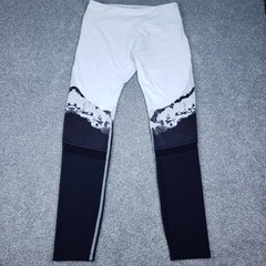 Layer8 Leggings Women Active Black White Gray Quick Dry Size Medium